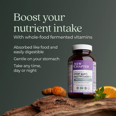 New Chapter Men’s Multivitamin 40+ label-detail conveys gluten-free and non-GMO credentials.