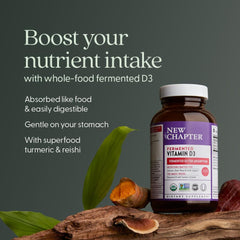 New Chapter Organic Turmeric whole-food image for natural vitality support.