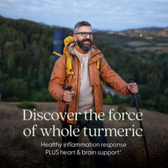 New Chapter Turmeric Force capsules packaged for easy daily use and heart-friendly routines.