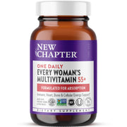 New Chapter Women's 55+ multivitamin bottle front view supports daily wellness.