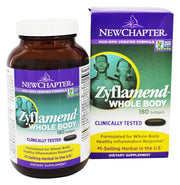 New Chapter Zyflamend Whole Body softgels bottle with non-GMO vegetarian capsules for daily use.