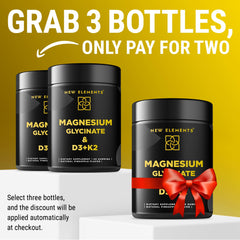 New Elements Calm Magnesium Gummies label highlights vegan, non-GMO formula for daily wellness.