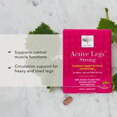 New Nordic Active Legs bottle closeup on label, emphasizing vegan non-GMO formula