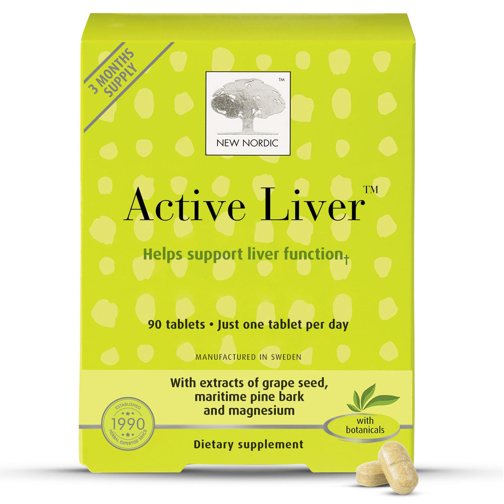 New Nordic Active Liver bottle label showing the daily liver support formula.