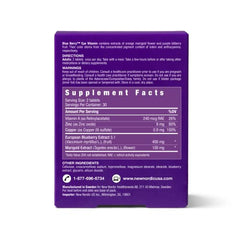 NEW NORDIC Blue Berry Eye Vitamin tablets arranged for daily use.