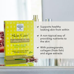 NEW NORDIC collagen tablets close-up showing smooth texture