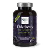 NEW NORDIC Elderberry Vegan Gummies bottle front for immune support and sugar-free treat