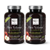 New Nordic Hair Volume Gummies bottle with apple flavor and biotin support.