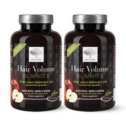 New Nordic Hair Volume Gummies bottle with apple flavor and biotin support.