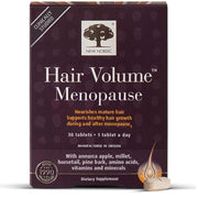 New Nordic Hair Volume Menopause bottle front showing packaging for daily use and hair support