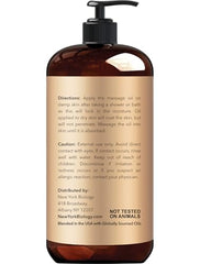 New York Biology Anti Cellulite Oil massage glide demonstrates smooth application for skin tone support