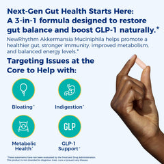NewRhythm Green tea EGCG leaves with Akkermansia probiotic blend.