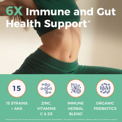 NewRhythm Immune Defense ingredients visual emphasizes elderberry, vitamin C, and vitamin D3 support.