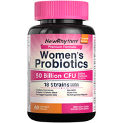 NewRhythm Women's Probiotics bottle for daily digestive support.