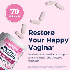 NewRhythm Women's Probiotics capsules displayed for everyday wellness