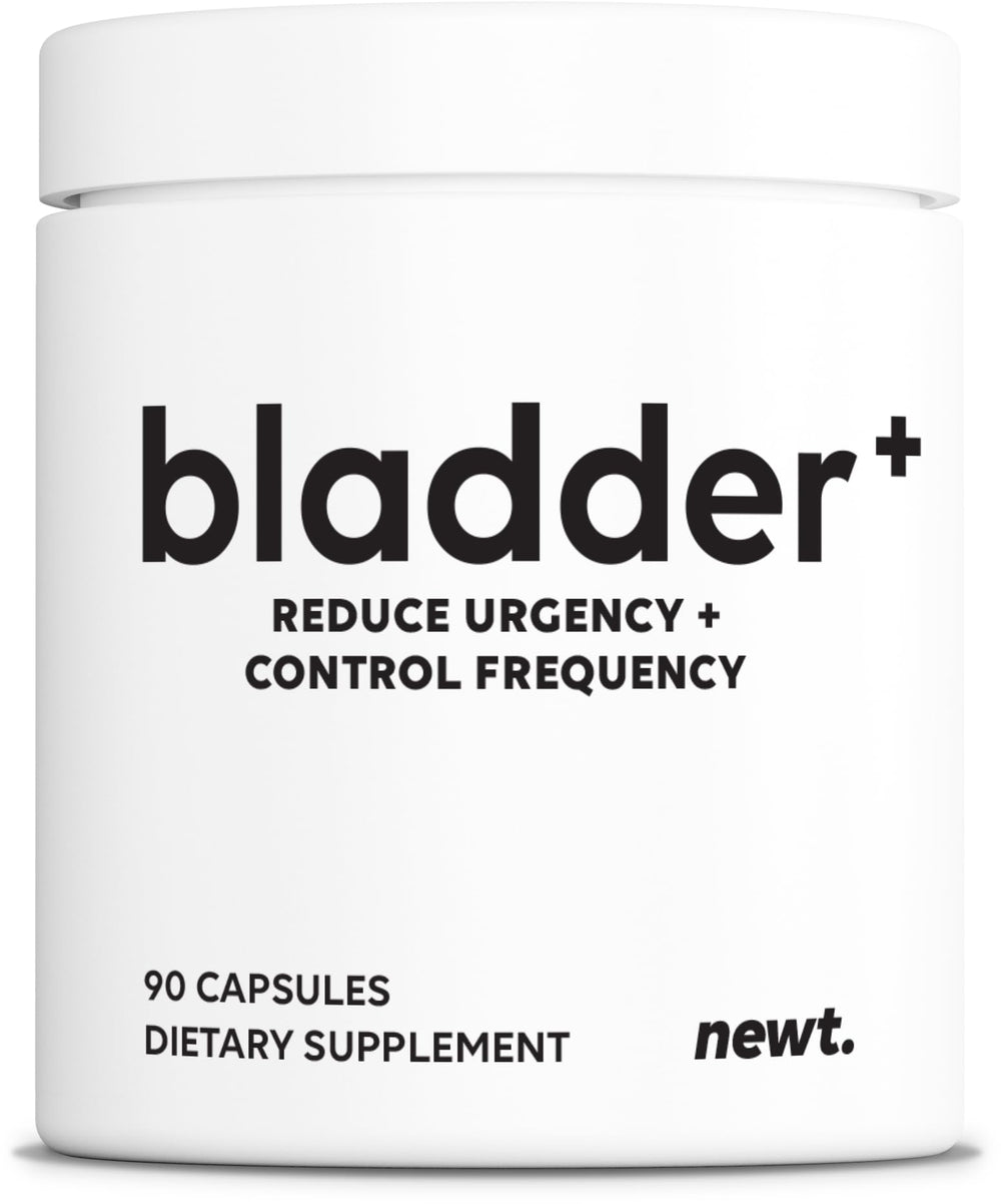 Newt Bladder Plus bottle with label showing bladder support benefits.