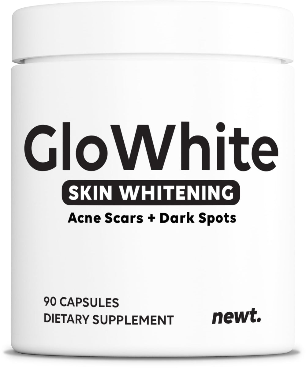 Newt GloWhite pills bottle front for daily skin brightening support.