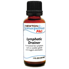 Newton RX PRO Lymphatic Drainer 1oz bottle label highlighting the herbal blend for lymphatic support.