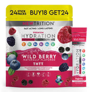 NewTrition Wild Berry hydration packet provides a refreshing electrolyte boost for workouts