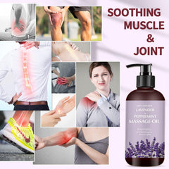 A calming spa-like massage scene using Newvenper Lavender Massage Oil.