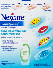 Nexcare kid-friendly bandages stay on in swim and rain for active kids.