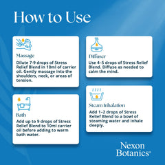 Aromatherapy balance scene featuring Nexon Botanics Stress Relief blend