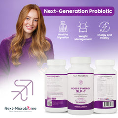 Next-Microbiome Prebiotic Inulin and 2’-FL HMO bottle close-up for microbiome diversity.