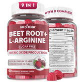 Nextdia beet root gummies bottle-front showing branding and energy support