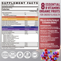 Nextdia Brain & Mood Gummies bottle back label highlights vegan B-complex ingredients.