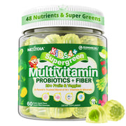Nextdia Kids Multivitamin Gummies bottle front with vegan, sugar-free daily nutrition