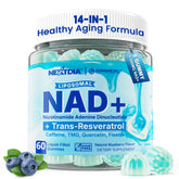 Nextdia Liposomal Nad+ Gummies bottle showcasing convenient daily NAD+ support