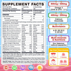 Nextdia Omega 3 gummies close-up showing strawberry flavor for eye health.