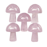 Neyisaa rose quartz mini mushroom set for collection and display.