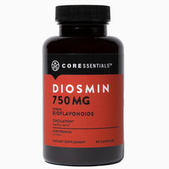 NGL Pure Diosmin 750 mg bottle ready for daily use, supporting leg circulation.