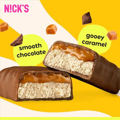 N!CK'S nutrition panel close shot emphasizes low carbs and mindful intake.
