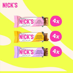 N!CK'S Nick's Protein Bars Salty Peanut bar; savory crunch for a satisfying snack.