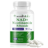 NIFEISHI NAD bottle closeup showing liposomal formula for daily energy