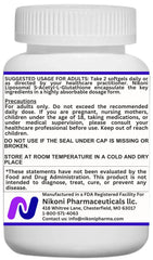 Nikoni ingredient graphic highlights glutathione and resveratrol for cellular balance.