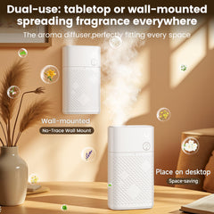 Nimin ultrasonic diffuser emitting a fine mist for wide coverage