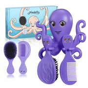 Ninabella octopus wall holder keeps the set within reach for easy grooming.