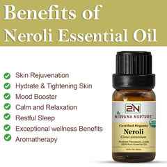 Nirvana Nurture Neroli oil dropper ready for skin care and hydration.