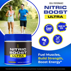 NitricBoost Ultra BCAA ingredients label highlights a quality blend