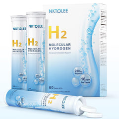 NKTOLEE Hydrogen Tablets in a tube closeup for freshness and easy storage.