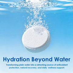 NKTOLEE Hydrogen Water in a glass after dissolving for a refreshing 16 ppm boost.