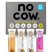 No Cow sampler pack bar collection front view showing flavor variety for tastings.