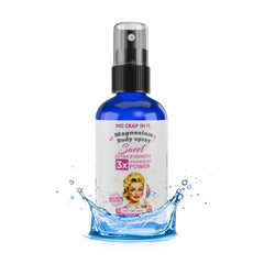 No Crap In It magnesium spray bottle ready for triple-action on-skin use.