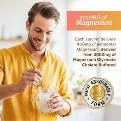 Nobi Nutrition Magnesium Glycinate powder dissolving in glass for quick, easy daily absorption.