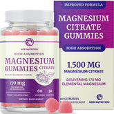 Nobi Nutrition Magnesium Citrate Gummies bottle front for daily calm and digestive support.