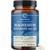 Nobi Nutrition Magnesium Glycinate 500mg bottle conveys high absorption and daily support.