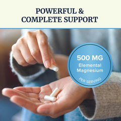 Nobi Nutrition serving scoop demonstrates 500mg elemental magnesium per serving.